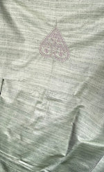 将图像加载到图库查看器中, Lucknowi Handcrafted Cotton Chikankari Unstitched Men's Kurta Fabric - HONC0283357