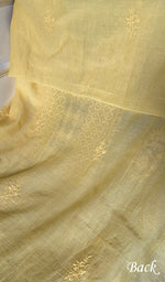 Load image into Gallery viewer, Women's Lakhnavi Handcrafted Mul Chanderi Unstitched Chikankari Full Suit Material - HONC0345047