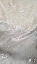 Load image into Gallery viewer, Women's Lakhnavi Handcrafted Mul Chanderi Unstitched Chikankari Full Suit Material - HONC0298566