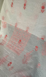 将图像加载到图库查看器中, Women's Lakhnavi Handcrafted Mul Chanderi Unstitched Chikankari Kurta And Dupatta Set - HONC0321900