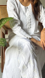 Load image into Gallery viewer, Women's Lucknowi Handcrafted Modal Cotton Chikankari Kurti - HONC0272662