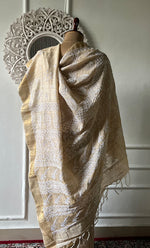 Load image into Gallery viewer, Women's Lakhnavi Handcrafted Munga Silk Chikankari Saree - HONC0314647