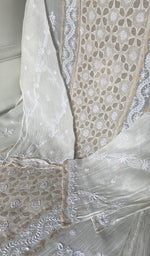 将图像加载到图库查看器中, Women's Lakhnavi Handcrafted Mul Chanderi Semi - stitched Kurta And Dupatta Set - HONC0339035