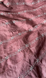 将图像加载到图库查看器中, Women's Lakhnavi Handcrafted Linen Cotton Semi -Stitched Anarkali And Dupatta Set - HONC0246474