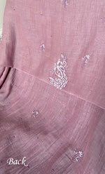 Load image into Gallery viewer, Shirin Women's Lakhnavi Handcrafted Mul Chanderi Unstitched Chikankari Full Suit Material - HONC0339566
