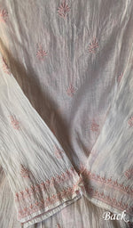 将图像加载到图库查看器中, Women's Lakhnavi Handcrafted Mul Chanderi Semi -stitched Kurta And Dupatta Set - HONC0271879