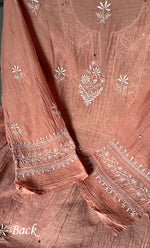 Load image into Gallery viewer, Women's Lakhnavi Handcrafted Mul Chanderi Semi - Stitched Kurta And Dupatta Set - HONC0284757