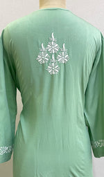 Load image into Gallery viewer, Rusdha Women's Lucknowi Handcrafted Modal Cotton Chikankari Kurti - HONC0213703