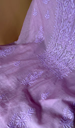 Load image into Gallery viewer, Women's Lakhnavi Handcrafted Mul Chanderi Unstitched Chikankari Full Suit Material - HONC0373757