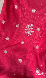 Load image into Gallery viewer, Women's Lakhnavi Handcrafted Mul Chanderi Unstitched Kurta And Dupatta Set - HONC0282259