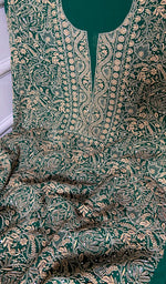 Load image into Gallery viewer, Women's Lakhnavi Handcrafted Pure Silk Georgette Chikankari Kurta And Dupatta Set - HONC0346863