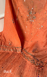 Load image into Gallery viewer, Women's Lakhnavi Handcrafted Mul Chanderi Semi-Stitched Kurta And Dupatta Set - HONC0323627