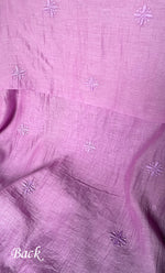 Load image into Gallery viewer, Women's Lakhnavi Handcrafted Mul Chanderi Unstitched Chikankari Full Suit Material - HONC0304381