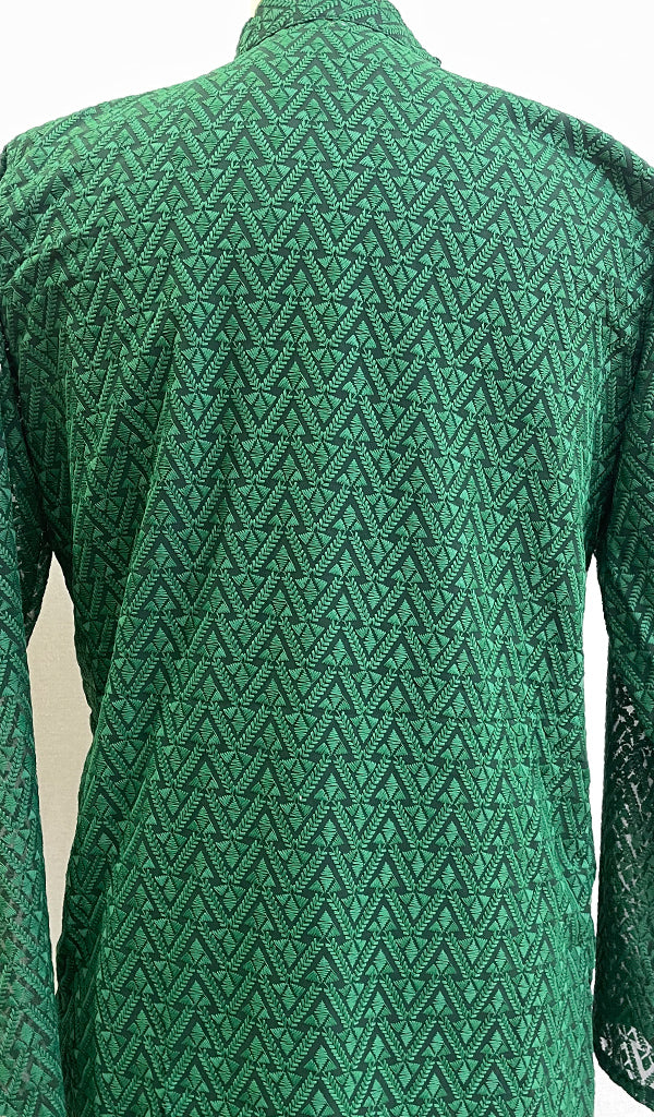 Men's Faux-Georgette Hakoba Kurta - HONC0186487