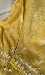 Load image into Gallery viewer, Women's Lakhnavi Handcrafted Mul Chanderi Semi - stitched Kurta And Dupatta Set- HONC0282417