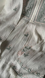 将图像加载到图库查看器中, Women's Lakhnavi Handcrafted Mul Chanderi Semi - Stitched Kurta And Dupatta Set - HONC0186713
