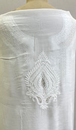 Load image into Gallery viewer, Women's Lakhnavi Handcrafted Muslin Chikankari Kurta And Dupatta Set - HONC0108139