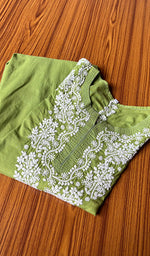 将图像加载到图库查看器中, Meerab Women's Lucknowi Handcrafted Cotton Chikankari Kurti - HONC0301013