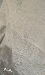 Load image into Gallery viewer, Women's Lakhnavi Handcrafted Mul Chanderi Unstitched Chikankari Full Suit Material - HONC0319537