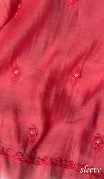 将图像加载到图库查看器中, Women's Lucknowi Handcrafted Chanderi Silk Chikankari Full Suit Material - HONC0260944