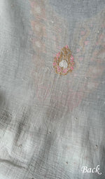 Load image into Gallery viewer, Junoon Women's Lakhnavi Handcrafted Mul Chanderi Unstitched Kurta And Dupatta Set - HONC0279812