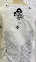 Load image into Gallery viewer, Women's Lakhnavi Handcrafted Cotton Chikankari Kurta And Dupatta Set- HONC0161740