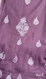 将图像加载到图库查看器中, Women's Lucknowi Handcrafted Faux-Georgette Chikankari Suit Material - HONC0263412