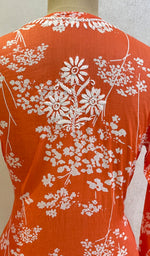 Load image into Gallery viewer, Women's Lucknowi Handcrafted Cotton Chikankari Kurti- HONC0147433