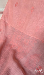 Load image into Gallery viewer, Women's Lakhnavi Handcrafted Mul Chanderi Unstitched Chikankari Full Suit Material - HONC0324508