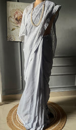 Load image into Gallery viewer, Fairoz Women's Lakhnavi Handcrafted Cotton Chikankari Saree - HONC0311932