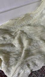 Load image into Gallery viewer, Women's Lakhnavi Handcrafted Mul Chanderi Semi - Stitchd Kurta And Dupatta Set - HONC0344313
