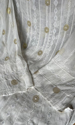 Load image into Gallery viewer, Izna Women's Lakhnavi Handcrafted Mul Chanderi Semi - Stitched Anarkali And Dupatta Set - HONC0305089