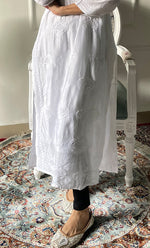 Load image into Gallery viewer, Women's Lucknowi Handcrafted Raw silk Chikankari Kurti - HONC0330099