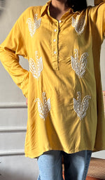 Load image into Gallery viewer, Trisha Women's Lakhnavi Handcrafted Cotton Oversized Chikankari Top - HONC0325811