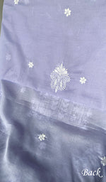 将图像加载到图库查看器中, Women's Lakhnavi Handcrafted Cotton Chikankari Unstitched Kurti Fabric - HONC0368466
