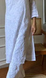 将图像加载到图库查看器中, Women's Lucknowi Handcrafted Cotton Chikankari Kurti - HONC0283430