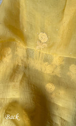 将图像加载到图库查看器中, Rose Women's Lakhnavi Handcrafted Pure Organza Chikankari Unstitched Kurta And Dupatta Set- HONC0302218