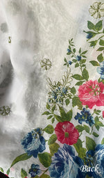 将图像加载到图库查看器中, Women's Lakhnavi Handcrafted Cotton Chikankari Unstitched Kurti Fabric - HONC0284329