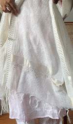 Load image into Gallery viewer, Women's Lakhnavi Handcrafted Kota Chanderi Chikankari Dupatta - HONC0276569