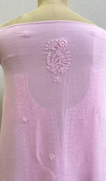 Load image into Gallery viewer, Women's Lakhnavi Handcrafted Viscose Georgette Chikankari Full Suit Material - HONC0155227