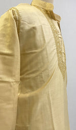 Load image into Gallery viewer, Men's Lucknowi Handcrafted Cotton Chikankari Kurta - HONC0199719