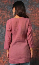 Load image into Gallery viewer, Women's Lakhnavi Handcrafted Cotton Chikankari Top - HONC0331502