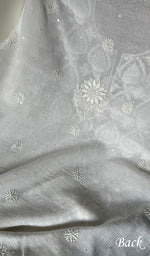将图像加载到图库查看器中, Women's Lakhnavi Handcrafted Maheshwari Mul Chanderi Unstitched Kurta And Dupatta Set - HONC0288971