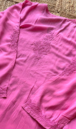 将图像加载到图库查看器中, Women's Lucknowi Handcrafted Modal Cotton Chikankari Kurti - HONC0229161