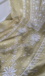Load image into Gallery viewer, Women's Lakhnavi Handcrafted Mul Chanderi UnStitched Kurta And Dupatta Set - HONC0343238