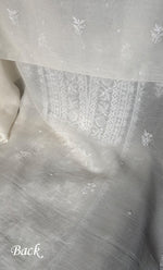 Load image into Gallery viewer, Women's Lakhnavi Handcrafted Unstitched Mul Chanderi Kurta And Dupatta Set - HONC0327485