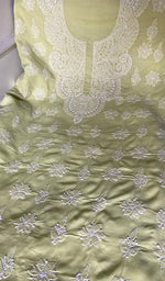 将图像加载到图库查看器中, Women's Lakhnavi Handcrafted Cotton Unstitched Chikankari Suit Material - HONC0360798