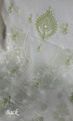 将图像加载到图库查看器中, Women's Lakhnavi Handcrafted Unstitched Cotton Chikankari Suit Material - HONC0301278