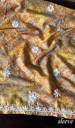 Load image into Gallery viewer, Women's Lakhnavi Handcrafted Cotton Chikankari Unstitched Kurti Fabric - HONC0284377