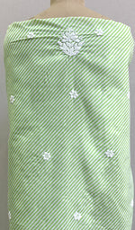 Load image into Gallery viewer, Women's Lakhnavi Handcrafted Cotton Chikankari Unstitched Kurti Fabric - HONC0214779